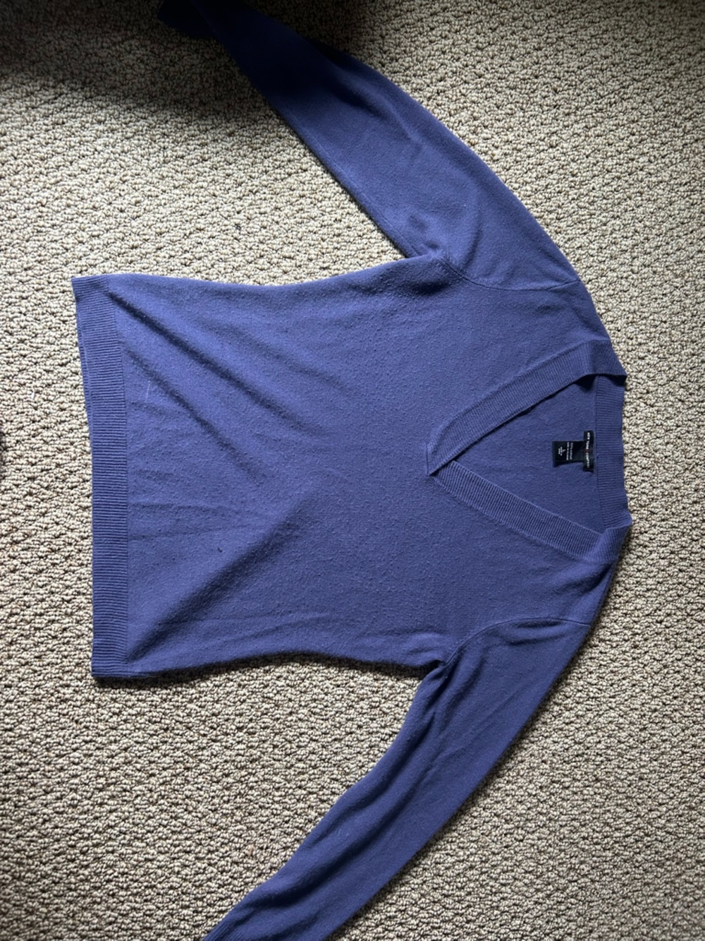 New York & Company Purple V-Neck Sweater